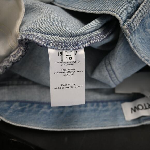 Partow Mika High Waist Jeans Denim Size 10 Light Wash Tapered Cropped - Picture 6 of 7